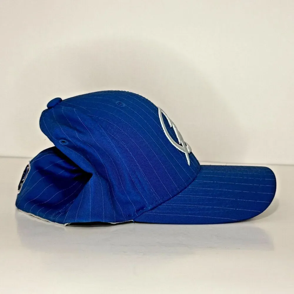 Tampa Bay Lightning Old Time Hockey Hat Blue Pinstripe Fitted S/M NHL Est 92 Cap